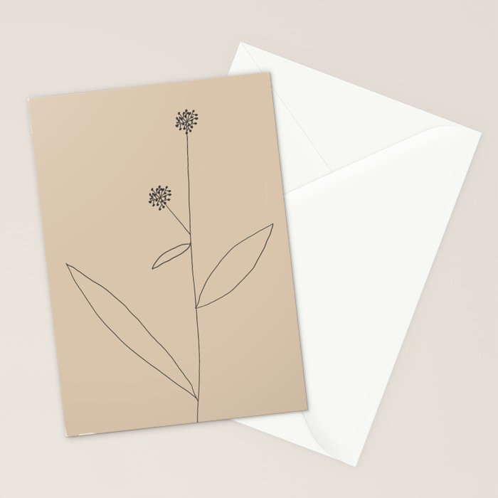 Minimal Abstract Art Plant 38 Stationery Card Gallery Image 2