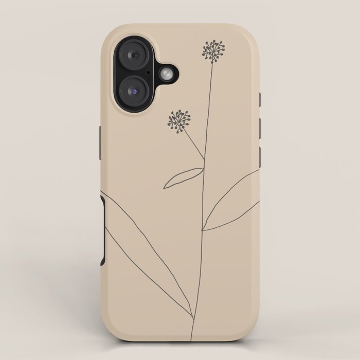 Minimal Abstract Art Plant 38 iPhone Case Gallery Image 1