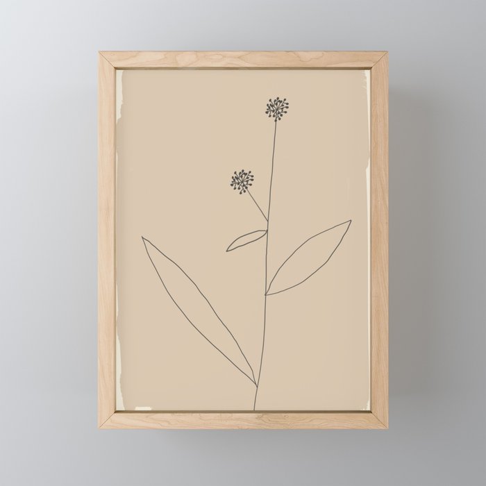 Minimal Abstract Art Plant 38 Mini Art Print Gallery Image 1