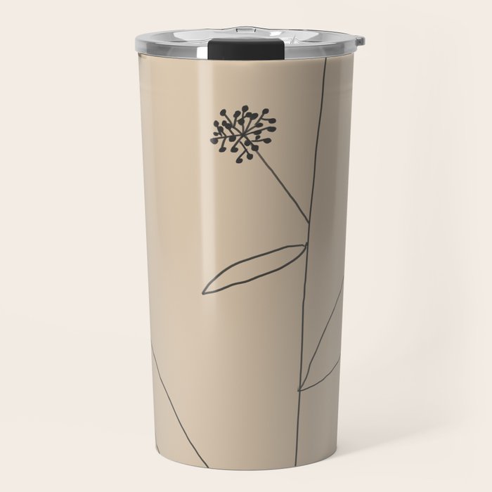 Minimal Abstract Art Plant 38 Travel Mug Gallery Image 1