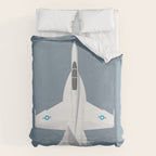 F-18 Super Hornet Jet Aircraft - Slate Duvet Cover Gallery Image 6