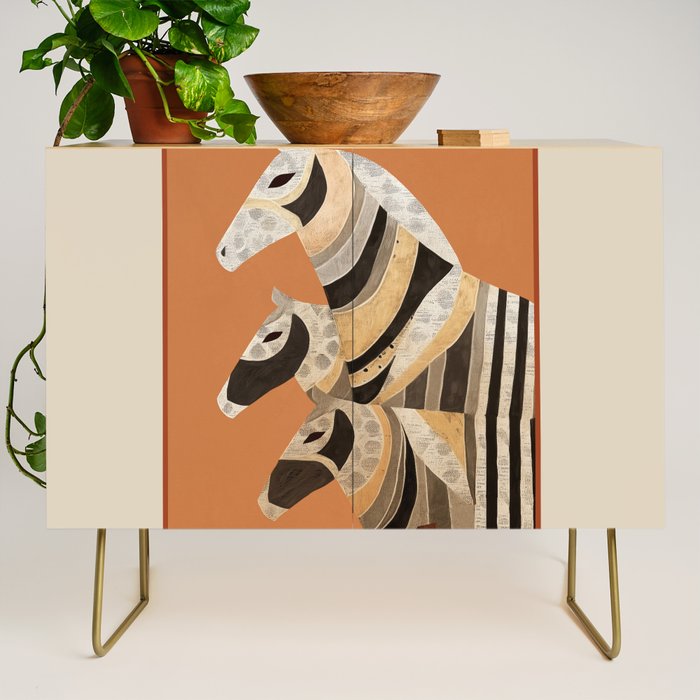Horses in Stripes II Credenza Gallery Image 1