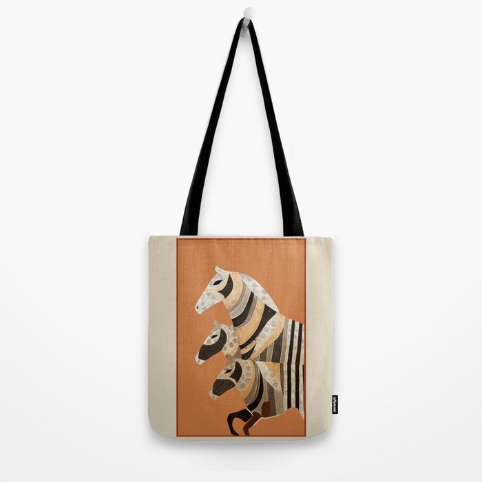 Horses in Stripes II Tote Bag Gallery Image 2