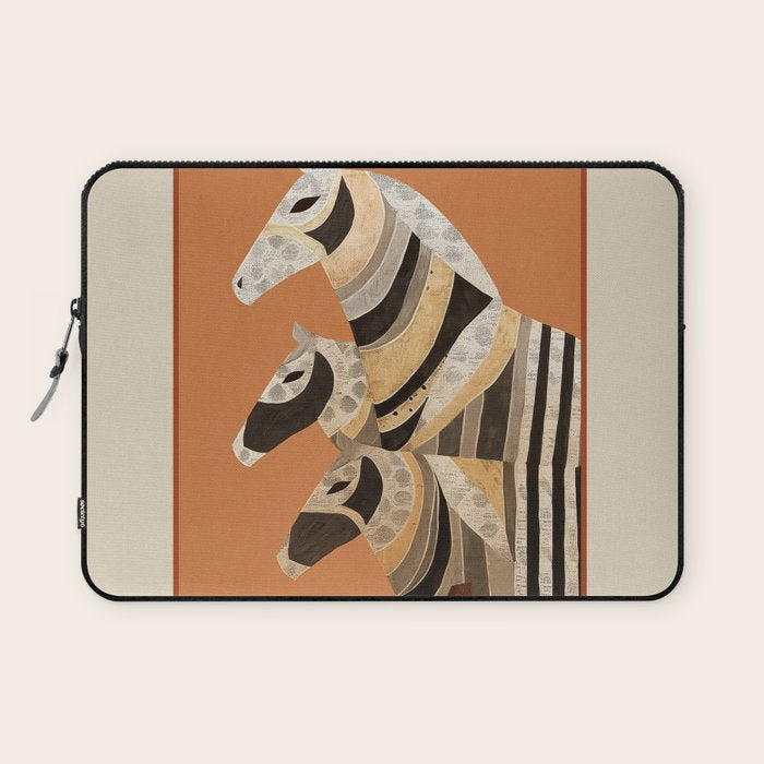 Horses in Stripes II Laptop Sleeve Gallery Image 1