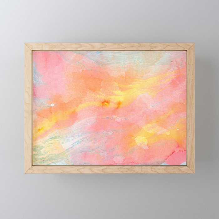 Abundance - abstract pink marbling painting Mini Art Print Gallery Image 1