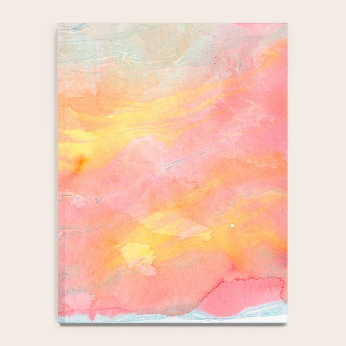 Abundance - abstract pink marbling painting Notebook Gallery Image 4