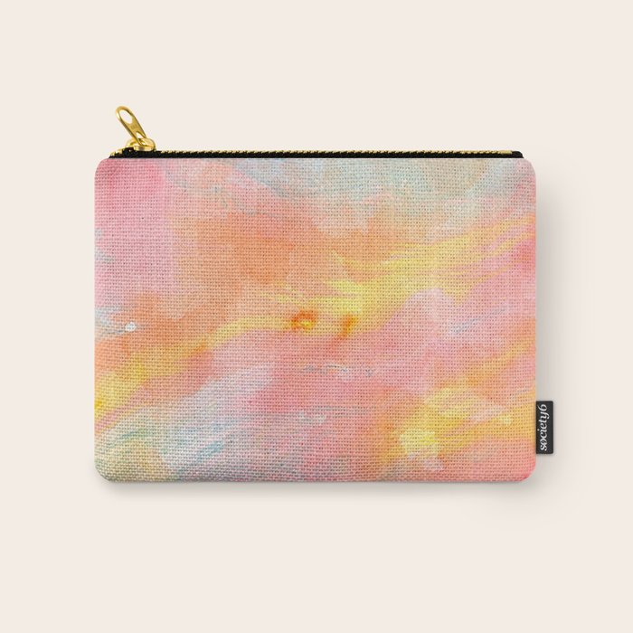 Abundance - abstract pink marbling painting Carry All Pouch Gallery Image 1