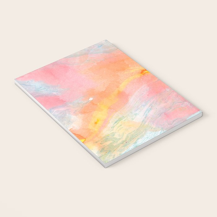 Abundance - abstract pink marbling painting Notebook Gallery Image 3