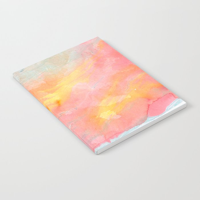Abundance - abstract pink marbling painting Notebook Gallery Image 2