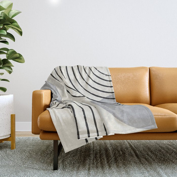 Sun Arch Double - Grey Throw Blanket Gallery Image 1