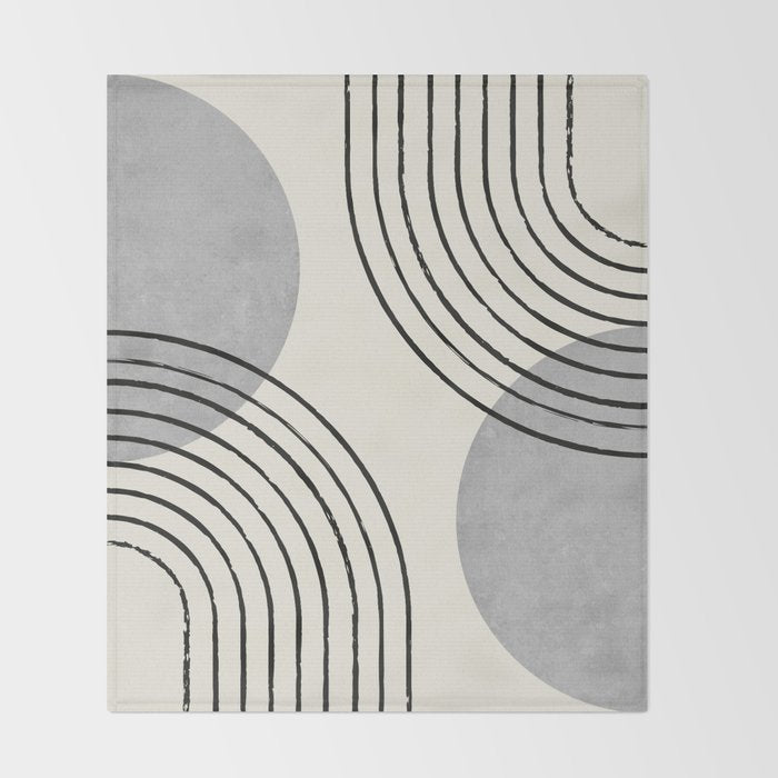 Sun Arch Double - Grey Throw Blanket Gallery Image 2