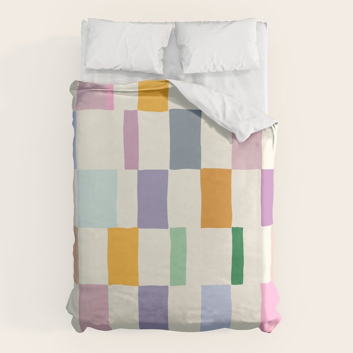 Summer check handdrawn Duvet Cover Gallery Image 6