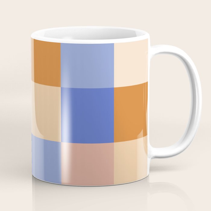 Bold Retro Checks Pattern - Large XXIX Coffee Mug Gallery Image 1