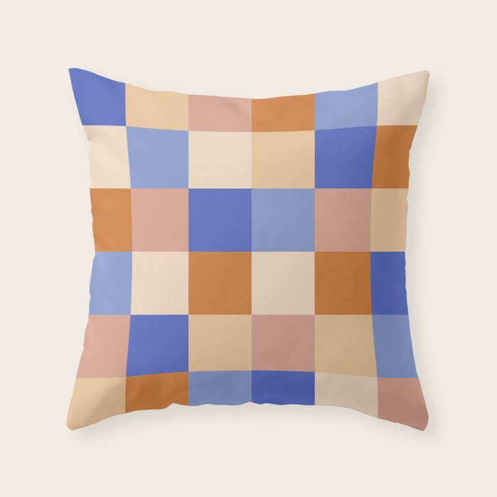 Bold Retro Checks Pattern - Large XXIX Throw Pillow Gallery Image 6
