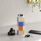 Bold Retro Checks Pattern - Large XXIX Water Bottle Gallery Image 4