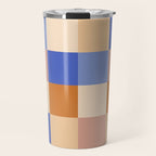 Bold Retro Checks Pattern - Large XXIX Travel Mug Gallery Image 1