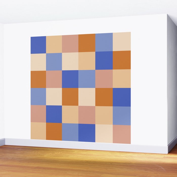 Bold Retro Checks Pattern - Large XXIX Wall Mural Gallery Image 2
