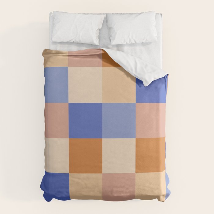 Bold Retro Checks Pattern - Large XXIX Duvet Cover Gallery Image 1