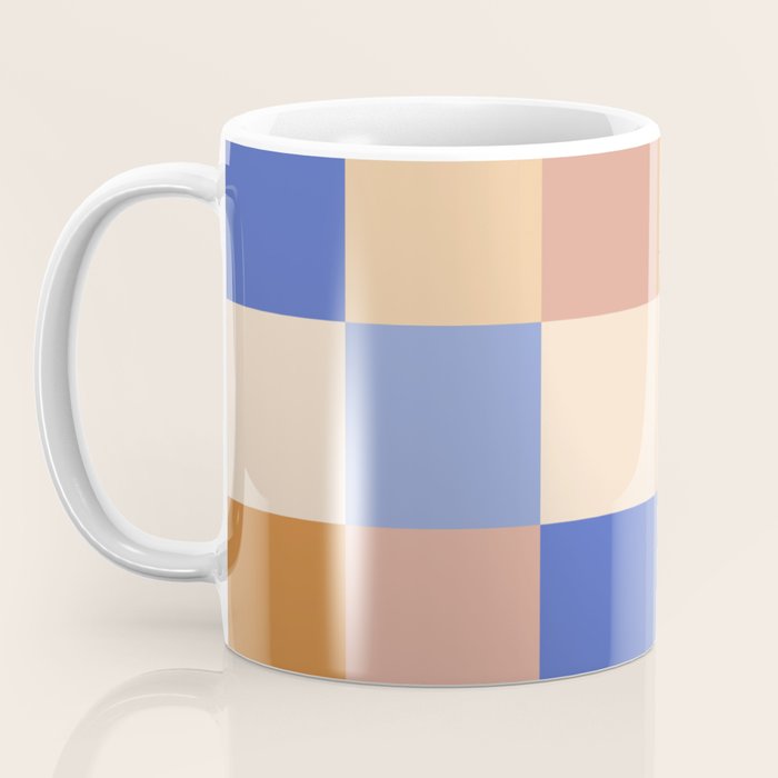 Bold Retro Checks Pattern - Large XXIX Coffee Mug Gallery Image 3
