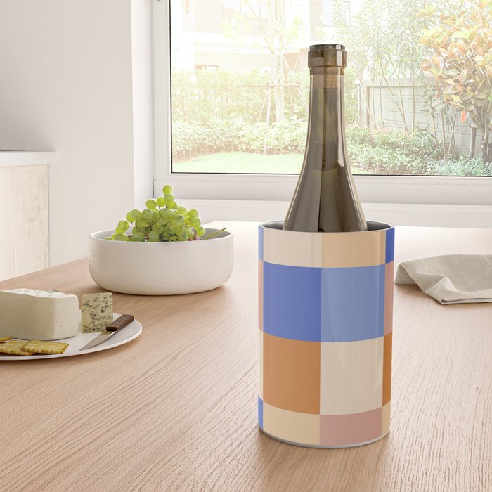 Bold Retro Checks Pattern - Large XXIX Wine Chiller Gallery Image 4