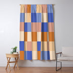 Bold Retro Checks Pattern - Large XXIX Window Curtain Gallery Image 5