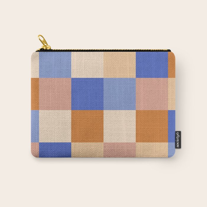Bold Retro Checks Pattern - Large XXIX Carry All Pouch Gallery Image 1