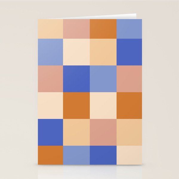 Bold Retro Checks Pattern - Large XXIX Stationery Card Gallery Image 2