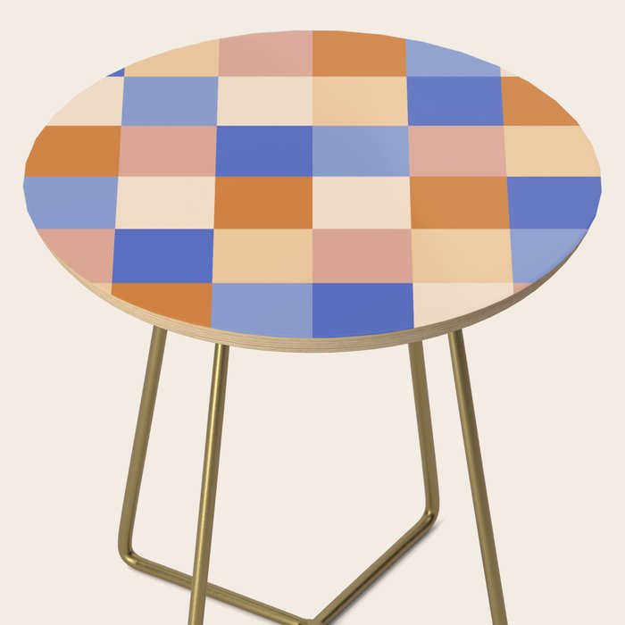 Bold Retro Checks Pattern - Large XXIX Side Table Gallery Image 2