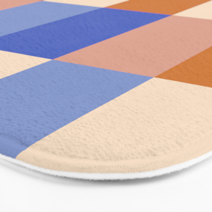 Bold Retro Checks Pattern - Large XXIX Bath Mat Gallery Image 3