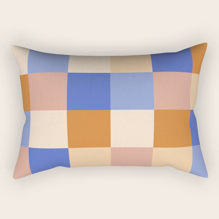 Bold Retro Checks Pattern - Large XXIX Rectangular Pillow Gallery Image 1