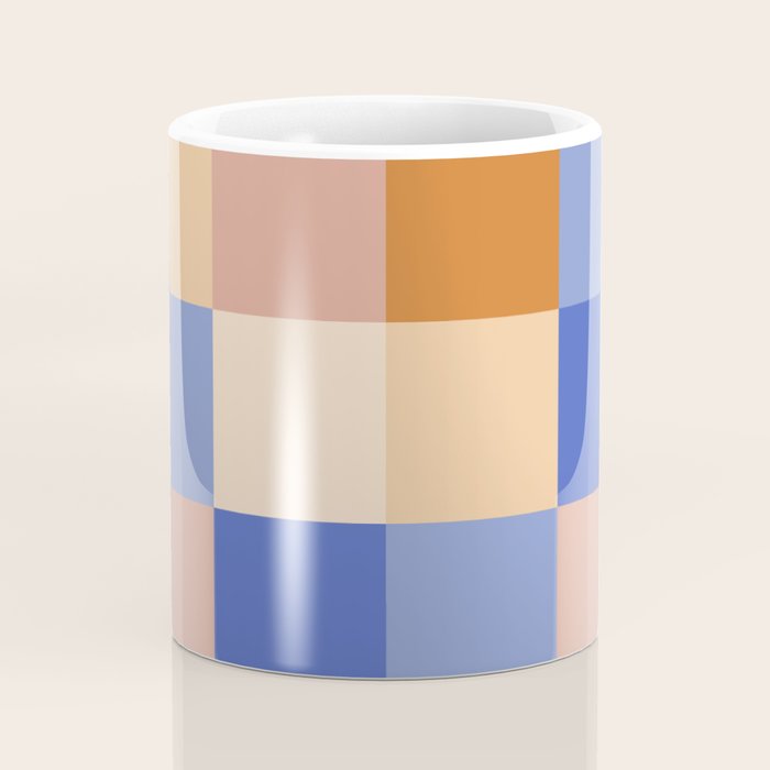 Bold Retro Checks Pattern - Large XXIX Coffee Mug Gallery Image 4