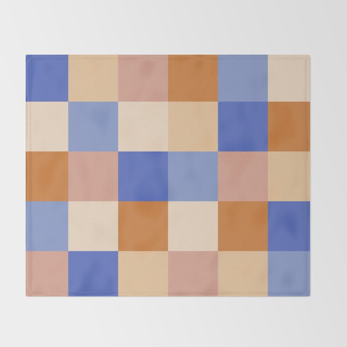 Bold Retro Checks Pattern - Large XXIX Throw Blanket Gallery Image 2