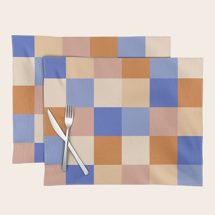 Bold Retro Checks Pattern - Large XXIX Placemat Gallery Image 1