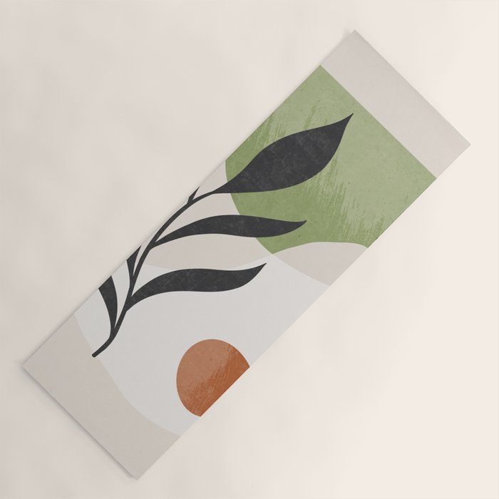 Minimal Abstract Art Plant Yoga Mat Gallery Image 1