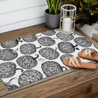 Lace Pumpkin Halloween Pattern Needle Bobbin Crochet Thread Outdoor Rug Gallery Image 2