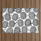 Lace Pumpkin Halloween Pattern Needle Bobbin Crochet Thread Outdoor Rug Gallery Image 1