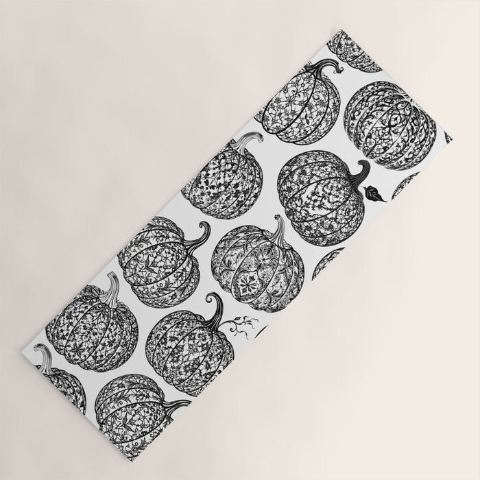 Lace Pumpkin Halloween Pattern Needle Bobbin Crochet Thread Yoga Mat Gallery Image 1