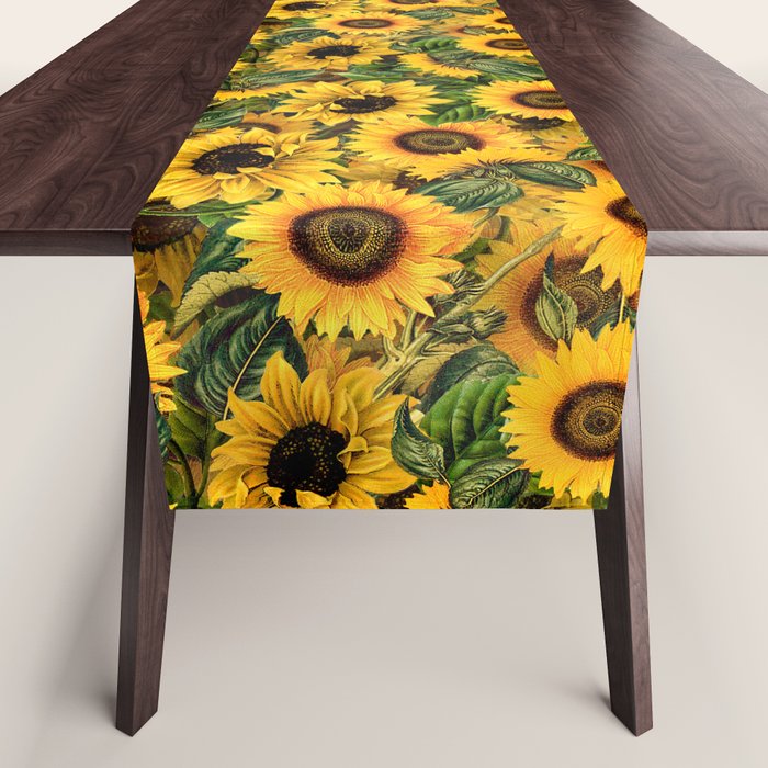 Vintage & Shabby Chic - Noon Sunflowers Garden Table Runner Gallery Image 1