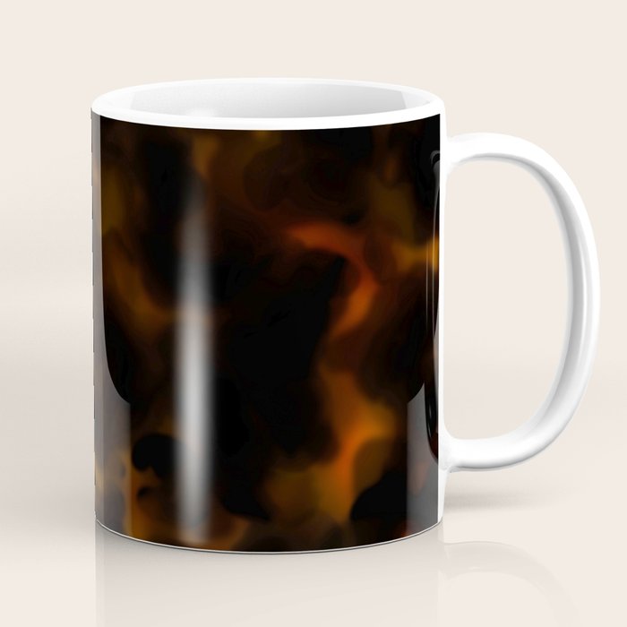 Tortoise Shell Dark Red Coffee Mug Gallery Image 1