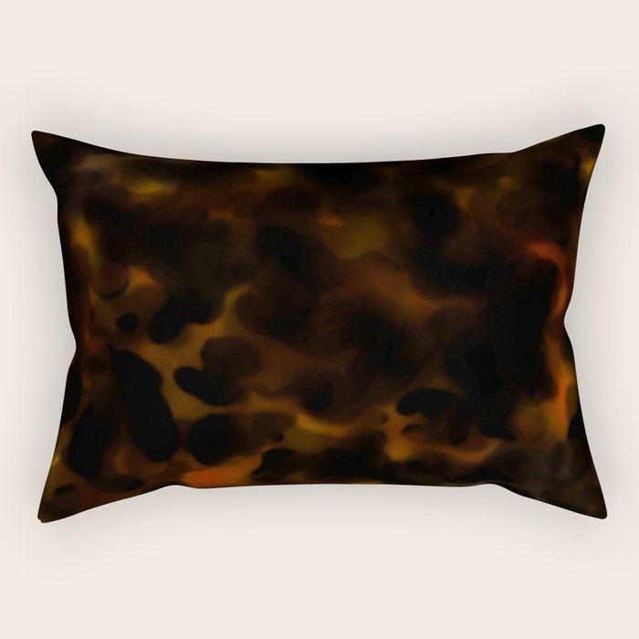 Tortoise Shell Dark Red Rectangular Pillow Gallery Image 2