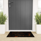 Tortoise Shell Dark Red Welcome Mat Gallery Image 3