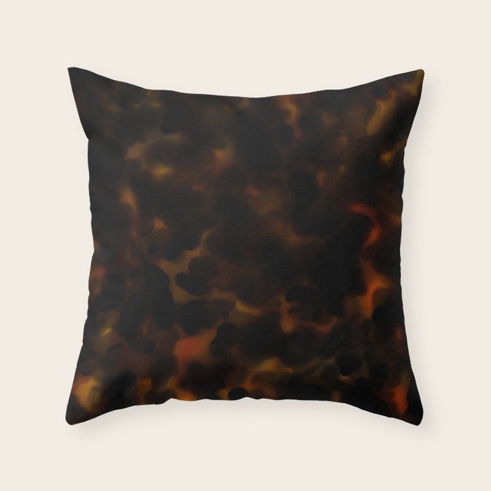 Tortoise Shell Dark Red Throw Pillow Gallery Image 6