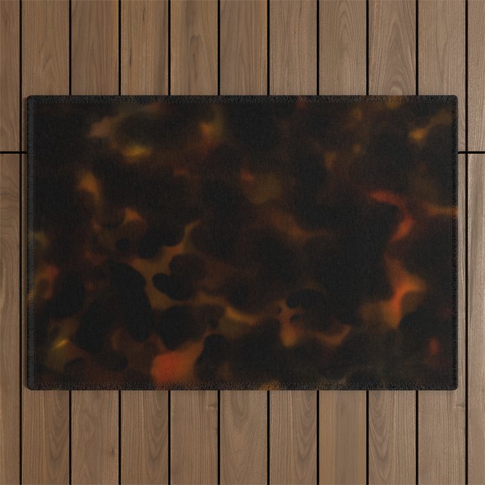 Tortoise Shell Dark Red Outdoor Rug Gallery Image 1