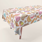 Mexican Sweet Bakery Frenzy // white background // pastel colors pan dulce Tablecloth Gallery Image 1