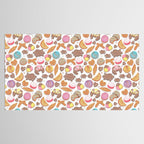 Mexican Sweet Bakery Frenzy // white background // pastel colors pan dulce Tablecloth Gallery Image 2