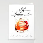 Cocktail Recipe. Old Fashioned. Stationery Card Gallery Image 2