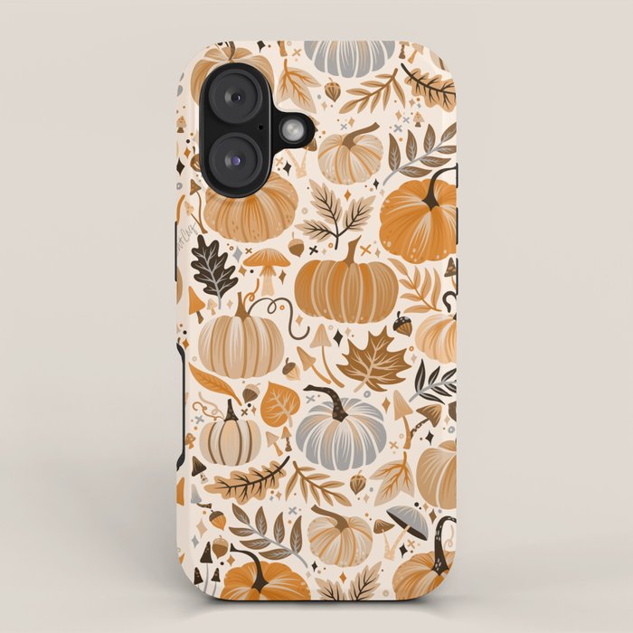 Pumpkin Confetti - Orange on Cream iPhone Case Gallery Image 1