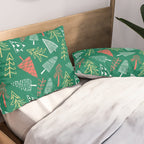 Christmas pine tree doodle pattern Pillow Sham Gallery Image 2