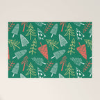Christmas pine tree doodle pattern Welcome Mat Gallery Image 1