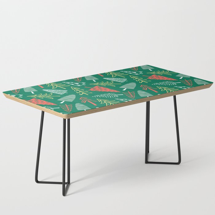 Christmas pine tree doodle pattern Coffee Table Gallery Image 1